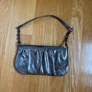 Express Metallic Silver Shoulder Bag